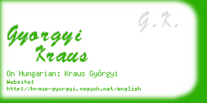 gyorgyi kraus business card